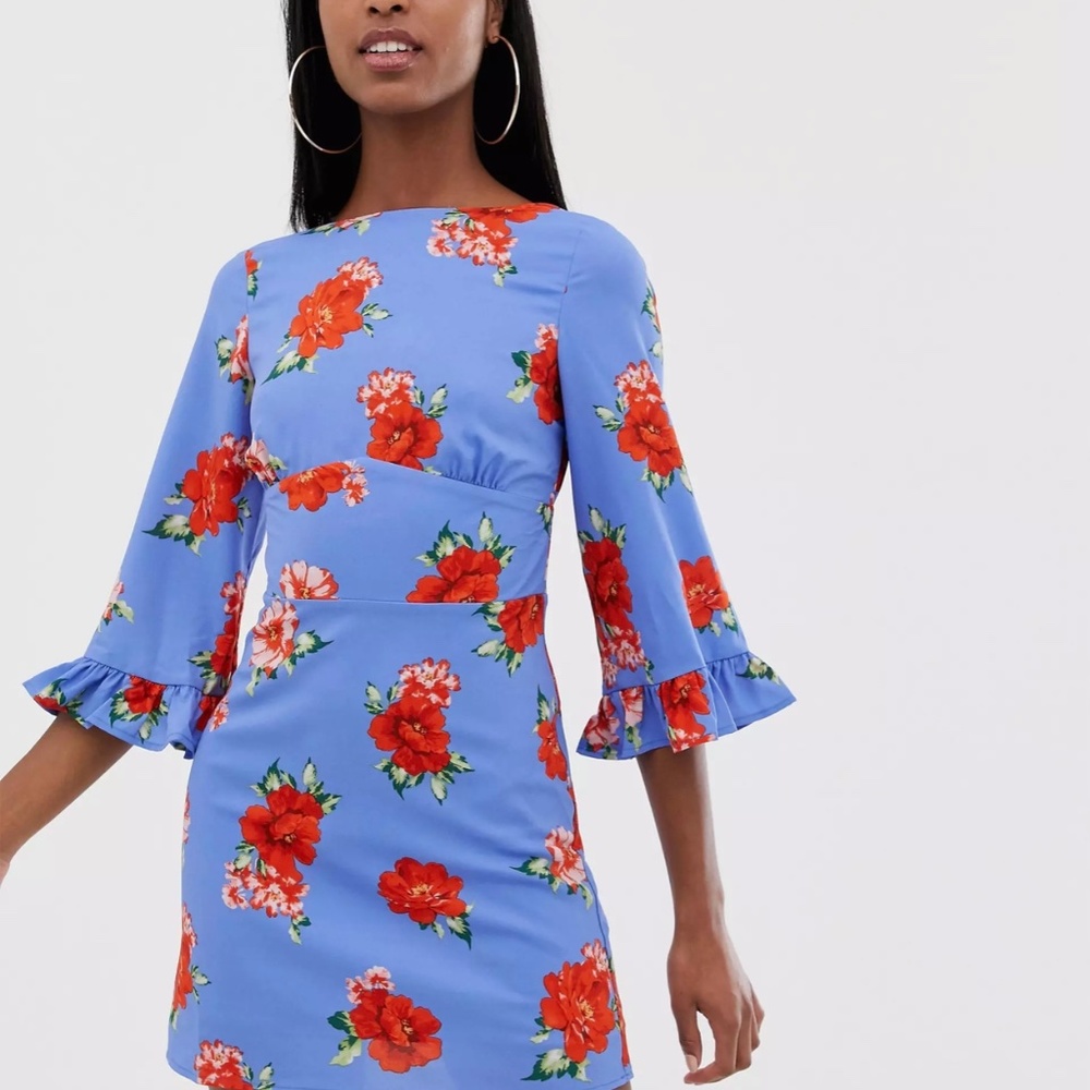ASOS Tall midi floral tea dress